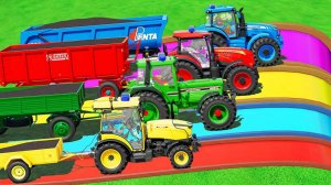 МУЛЬТИКИ ПРО РАЗНОЦВЕТНЫЕ ТРАКТОРЫ И МАШИНКИ ДЛЯ ДЕТЕЙ 🚜 БОЛЬШИЕ И МАЛЕНЬКИЕ ТРАКТОРЫ 🚜