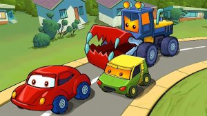 КРАСНАЯ МАШИНКА и ХИЩНЫЕ МАШИНЫ #1! Мультик по игре Car Eats Car 4 МУЛЬТИПЛЕЕР