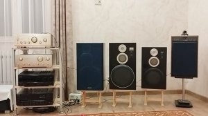 Акустика JBL 4318 +  усилитель Sansui AU-A607-NRA