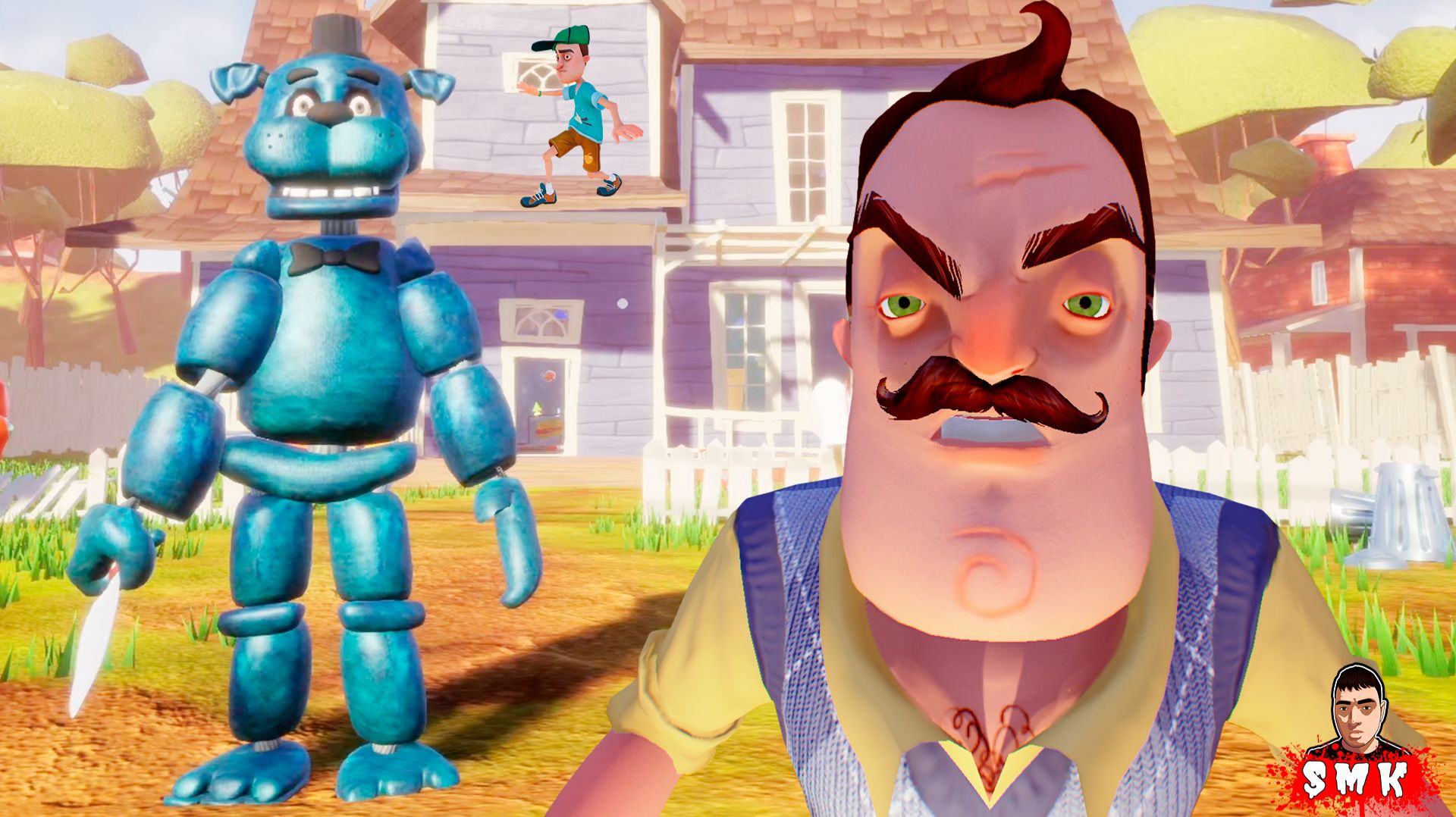 ШОУ ПРИВЕТ СОСЕД!ЭТО ЧТО ЗА ФРЕДБЕР АНИМАТРОНИК!ИГРА HELLO NEIGHBOR ПРОХОЖДЕНИЕ BEAR5 И ЭТО СТРАШНО! смотреть онлайн
