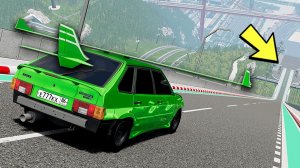 КАКАЯ МАШИНА ПРЫГНЕТ ДАЛЬШЕ С ОГРОМНОГО ТРАМПЛИНА В BEAM NG DRIVE!