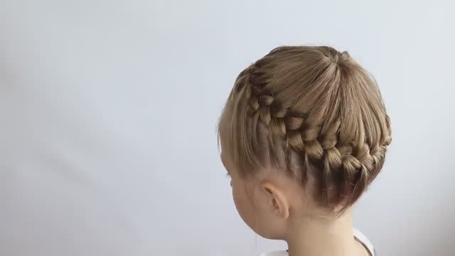 Прическа корзинка паутинка