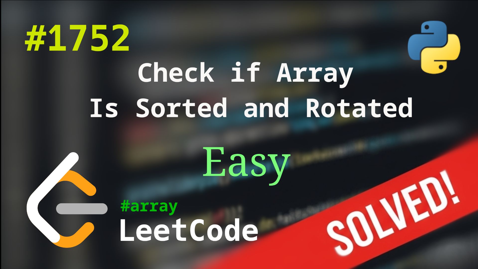 1752. Check if Array Is Sorted and Rotated | Решение с комментариями | LeetCode | Array смотреть онлайн