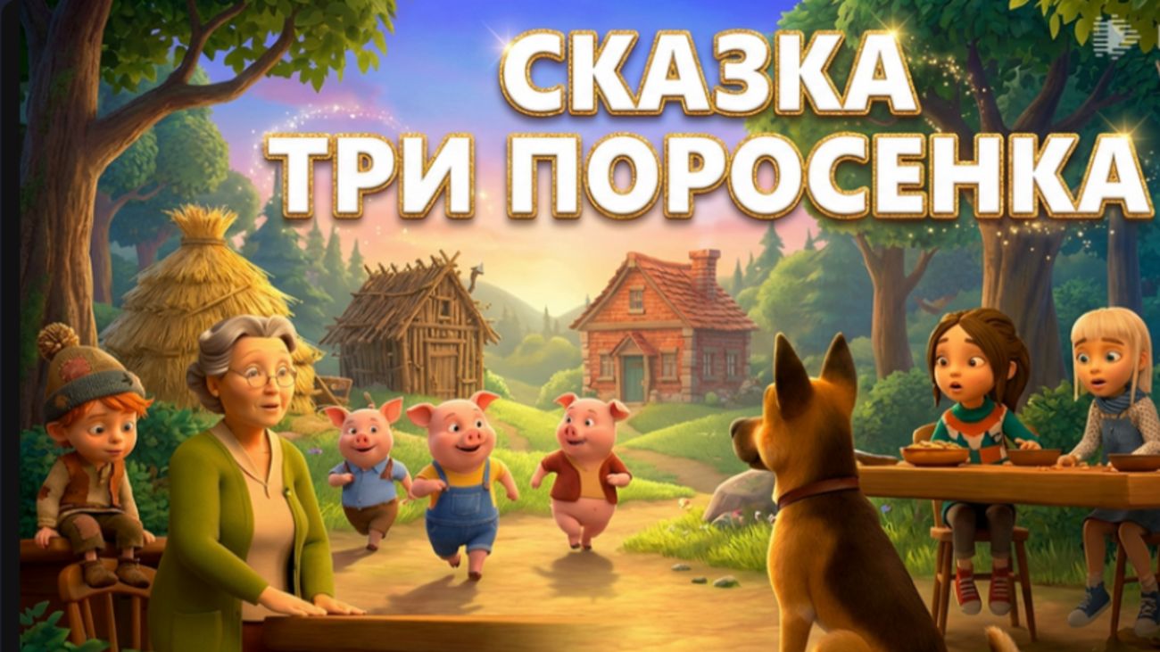 Три поросенка русская народная сказка. Мультик смотреть онлайн