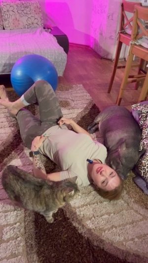 Обратные скручивания по 1 ноге