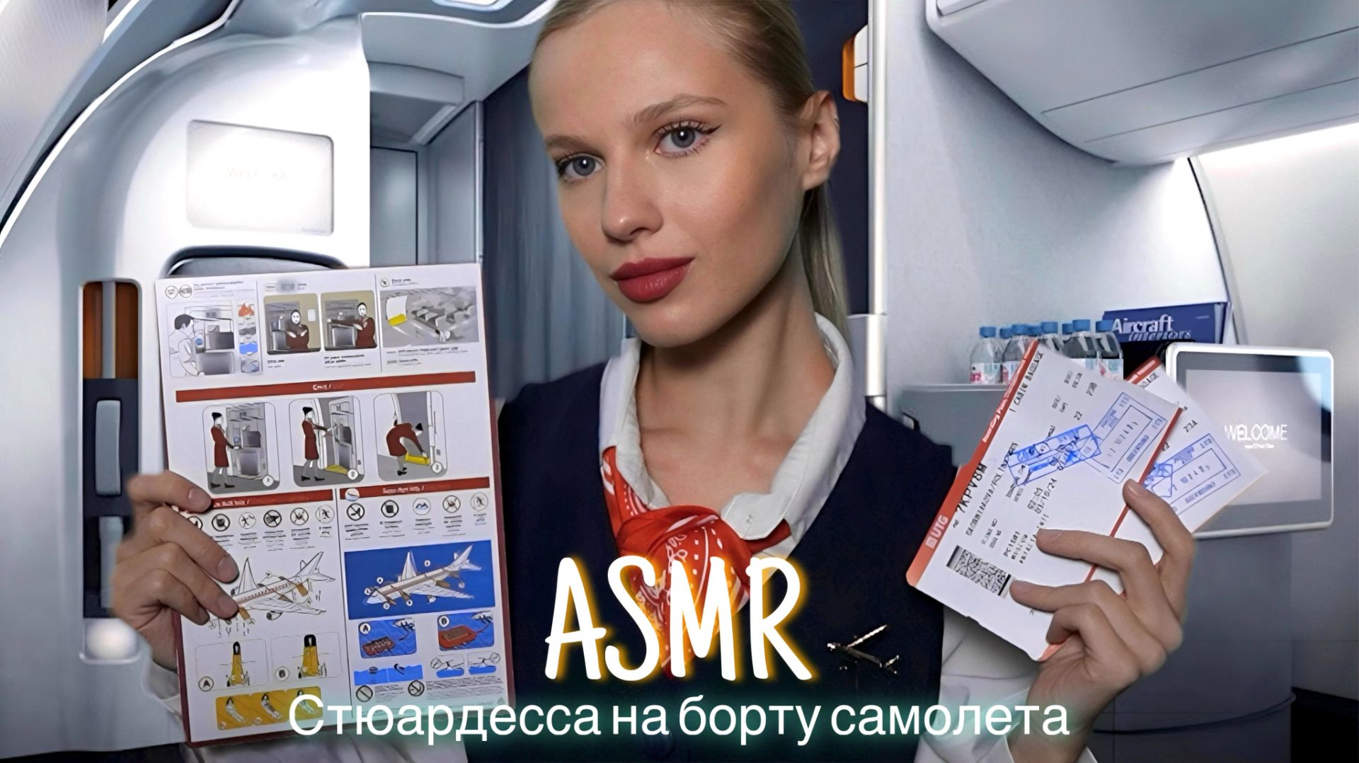 АСМР |✈️ СТЮАРДЕССА НА БОРТУ САМОЛЕТА - АЭРОПОРТ 🌎| 😴 ШЕПОТ 🤫👄