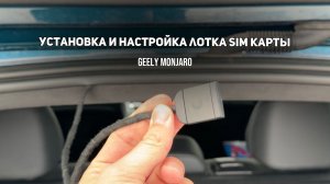 Установка лотка SIM карты. Полная настройка работы интернета через TCAM  Джили Монжаро/Geely Monjaro