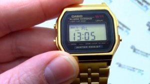 Настройка часов Casio illuminator в золотом цвете