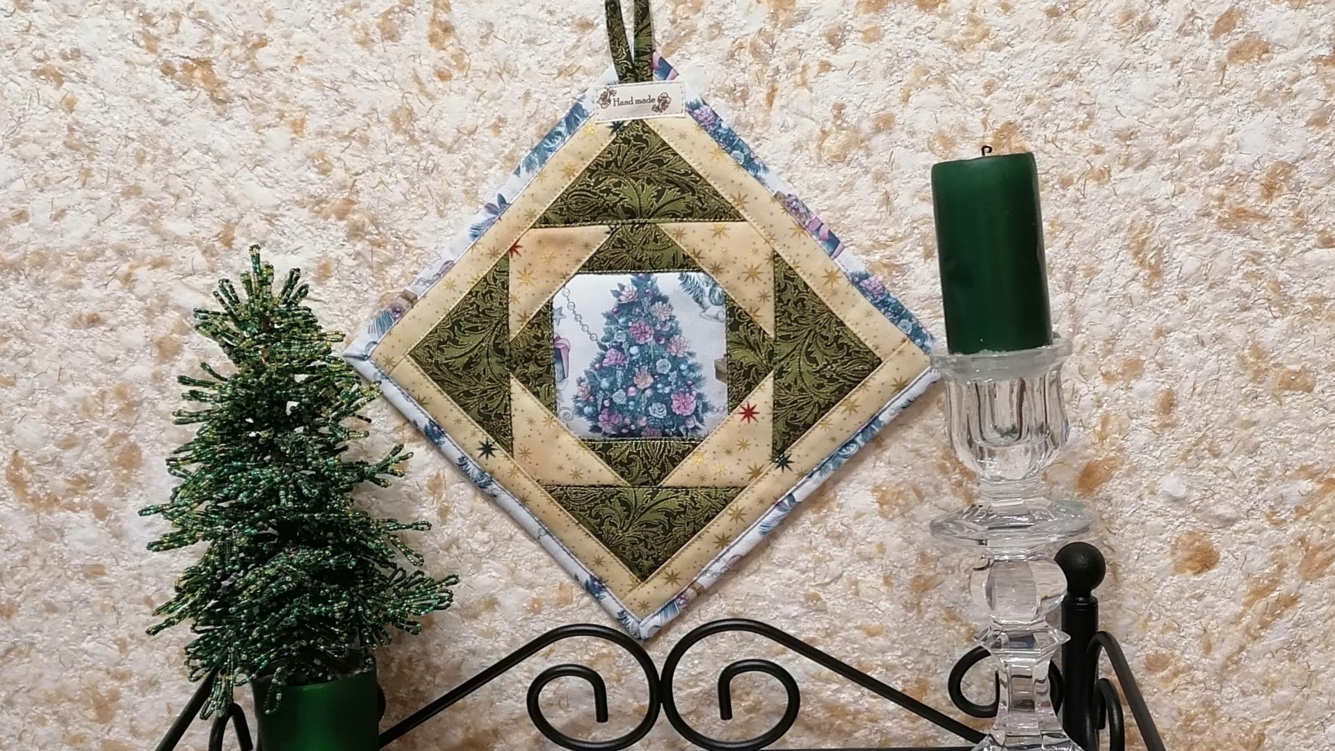 Новогодняя кухонная прихватка своими руками. смотреть онлайн