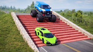 МАШИНКИ ВИДЕО ПРО МАШИНКИ СИМУЛЯТОР КРАШ-ТЕСТА СПУСК ПО СТУПЕНЯМ РАЗБИВАЕМ МАШИНКИ ИГРУШКИ МАШИНКИ