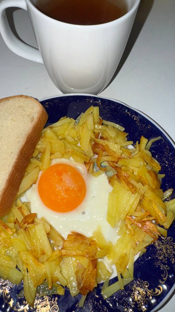 Очень сытный завтрак.