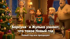 Барсуня и Жулька узнают, что такое Новый год | Добрая новогодняя сказка для детей