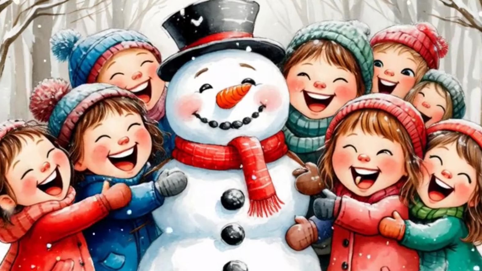 Веселый снеговик ! Новогодняя песня для детей! С Новым Годом! смотреть онлайн