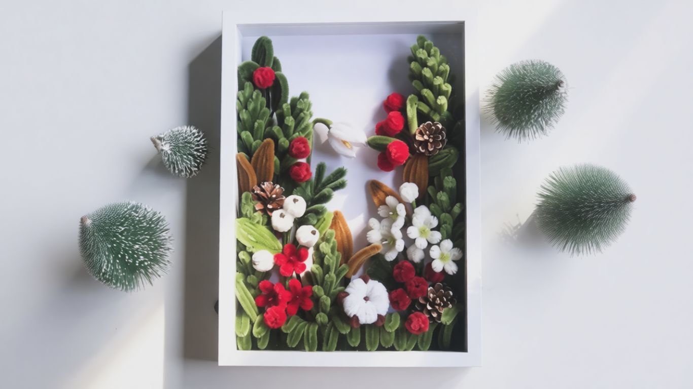 НОВОГОДНЯЯ КАРТИНА ИЗ СИНЕЛЬНОЙ ПРОВОЛОКИ смотреть онлайн