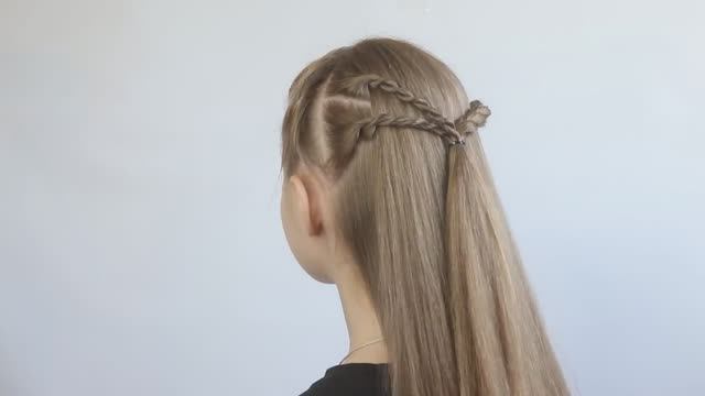 Красивая прическа на длинные волосы из жгутов смотреть онлайн