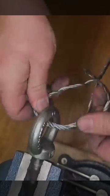 Как быстро и прочно привязать / закрепить стальной трос? Лайфхак. смотреть онлайн