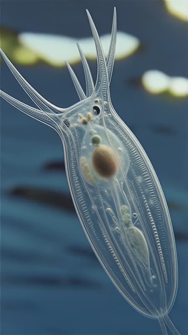 Планктон макро видео.