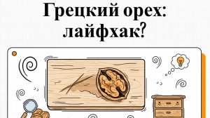 Грецкий орех против царапины: секрет реставрации мебели без химии