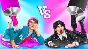 🖤 Среда против Мягкого мальчика! 😈 Челленджи Игры в Кальмара!