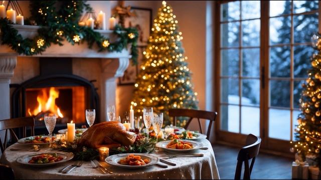 Волшебный Новый Год и Рождество, прекрасная новогодняя атмосфера, Новый Год, Рождество ,камин смотреть онлайн