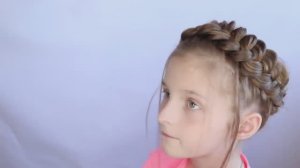 Прическа на длинные волосы - корзинка