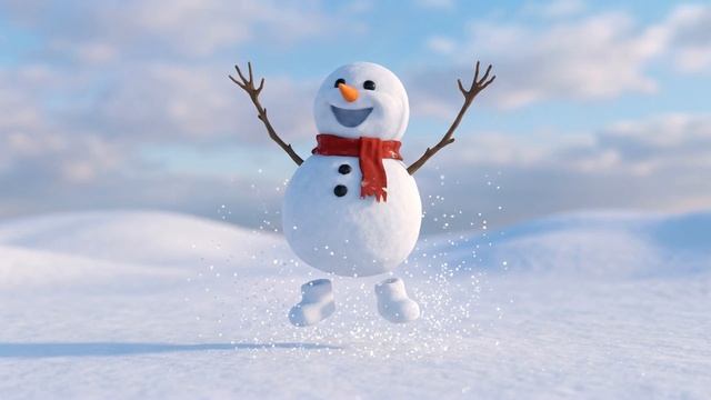 Я весёлый снеговик ❄️ Новогодняя песенка для детей | Песни про снеговика и Новый год смотреть онлайн