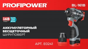 Аккумуляторный шуруповерт со съемным патроном PROFIPOWER BL-161B артикул E0241