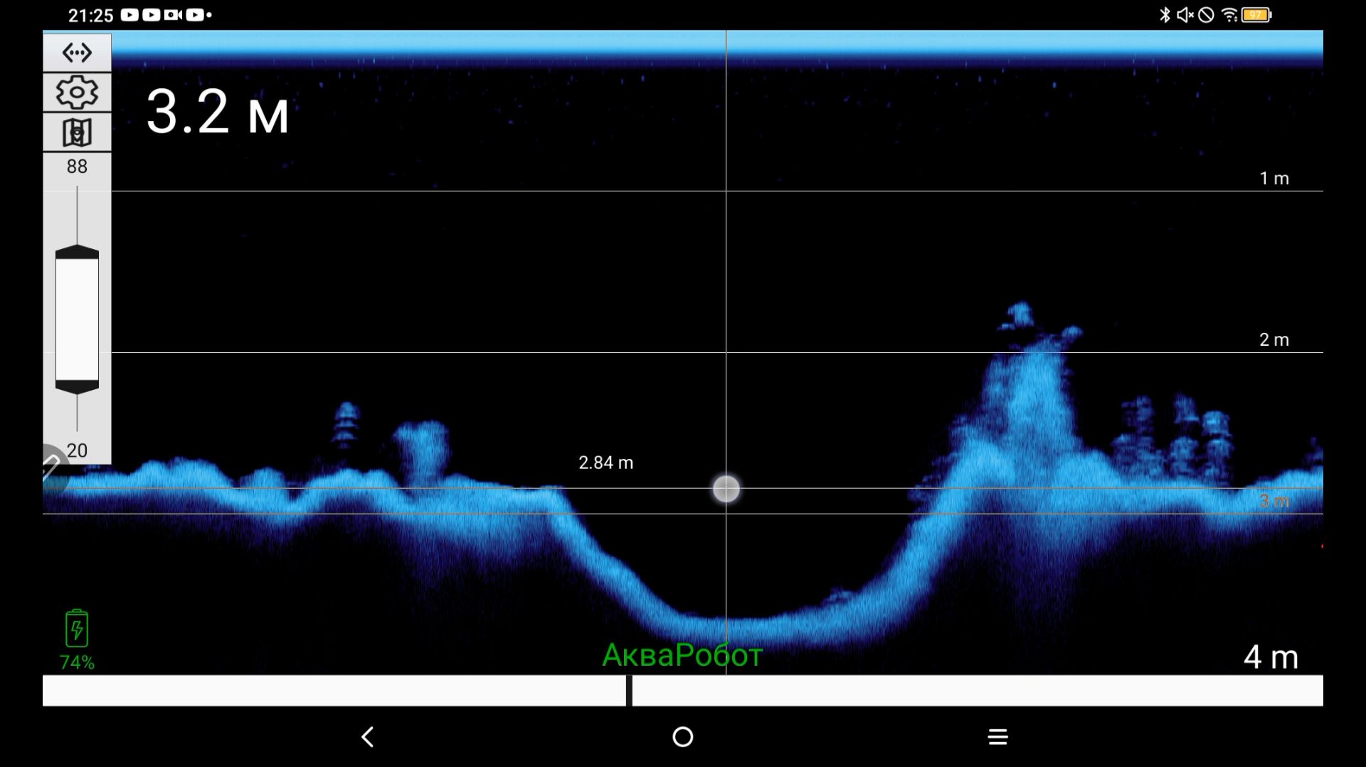 Функция замера объектов эхолотом АкваРобот-Коггер смотреть онлайн