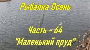 Рыбалка Осень. Часть - 64. "Маленький пруд".