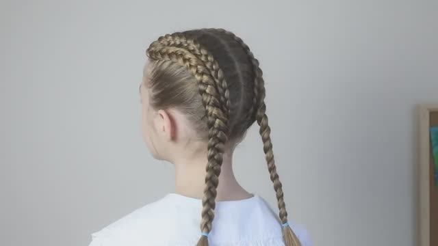 Две прически для школы на каждый день смотреть онлайн