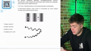 На рисунке изображен фрагмент интерференционной картины, полученной от двух когерентных - №21505