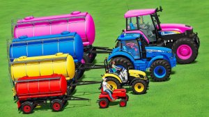 МУЛЬТИКИ ПРО ТРАКТОРА И МАШИНКИ НА ФЕРМЕ ДЛЯ ДЕТЕЙ! ГОНКИ БОЛЬШИХ И МАЛЕНЬКИХ ТРАКТОРОВ С ПРИЦЕПОМ