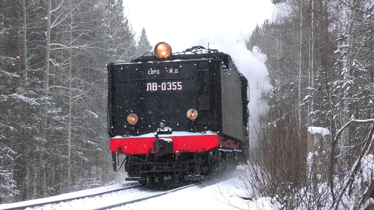 Паровоз ЛВ-0355 следует резервом смотреть онлайн