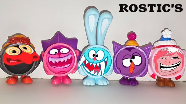 Резиновые Смешарики в Ростикс! Вся коллекция