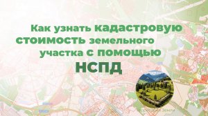 Как узнать кадастровую стоимость земельного участка с помощью НСПД