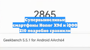 Супервыносливые смартфоны Honor X9d и iQOO Z10 подробно сравнили
