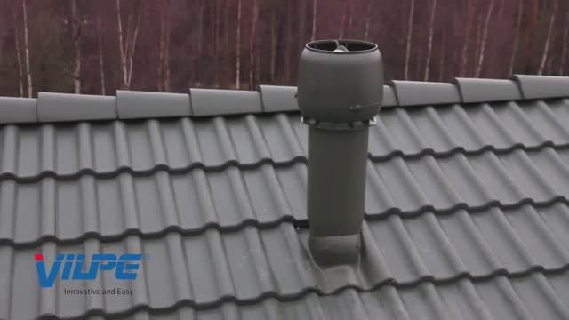 Монтаж проходного элемента VILPE Tiili и крышного вентилятора смотреть онлайн