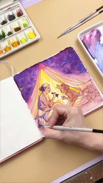 ✨Готовимся к Дню матери и рисуем вместе необычный скетч акварелью!Полное видео уже ждет вас в группе смотреть онлайн