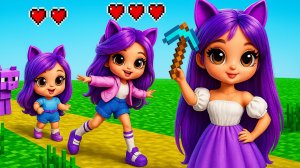 Кукла ЛОЛ и Крипер растут вместе! Поделки и идеи для кукол из Майнкрафт! КУКЛЫ ЛОЛ ОМГ!