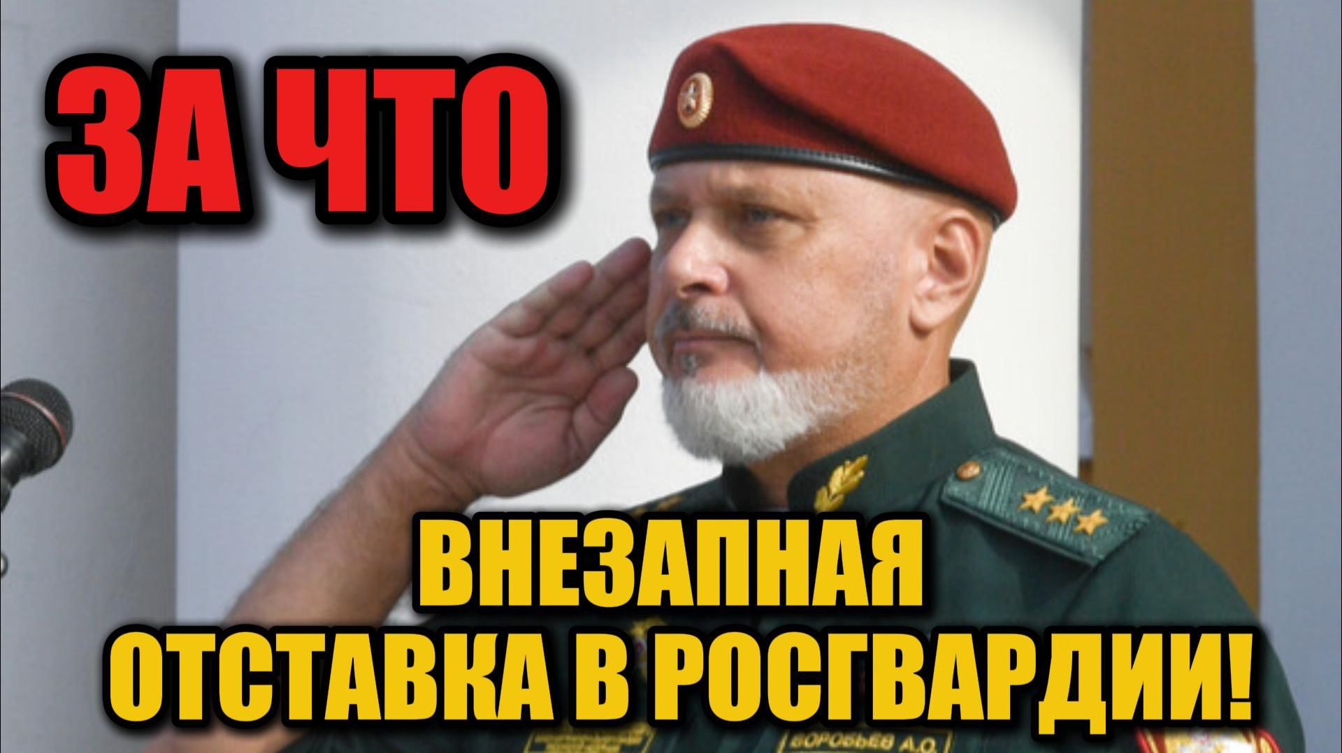 Неожиданная отставка в Росгвардии: почему ушёл генерал Алексей Воробьёв?