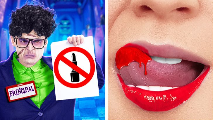 💄 Как пронести косметику в Школу Монстров 😈 Гениальные лайфхаки | 123 GO! смотреть онлайн