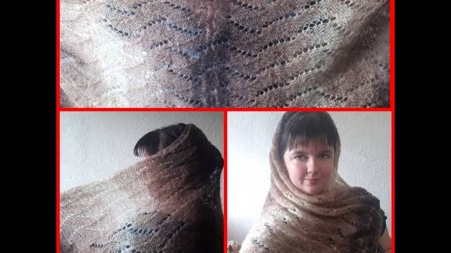 АРХИВ. Палантин спицами "Кофе с молоком". Мастер класс узора смотреть онлайн