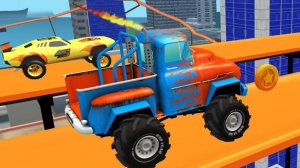 Гонки на машинах для мальчиков Race Off City Retro Truck Мультики Трюки на машинах