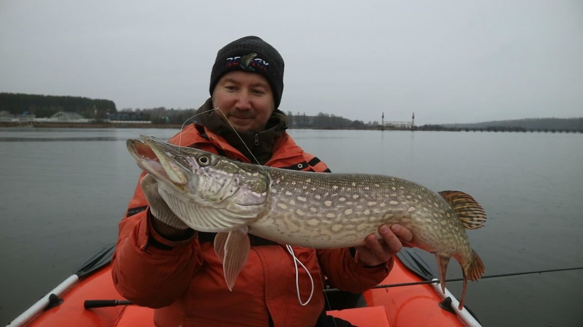 Трофейная щука ломает подсачник. Ловля крупной щуки перед ледоставом. смотреть онлайн