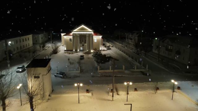 Парк Победы зимой. п. Каменск