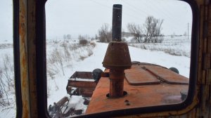 Трактор ДТ-54А. Покатушки. / We're driving an old Soviet DT-54A tractor.