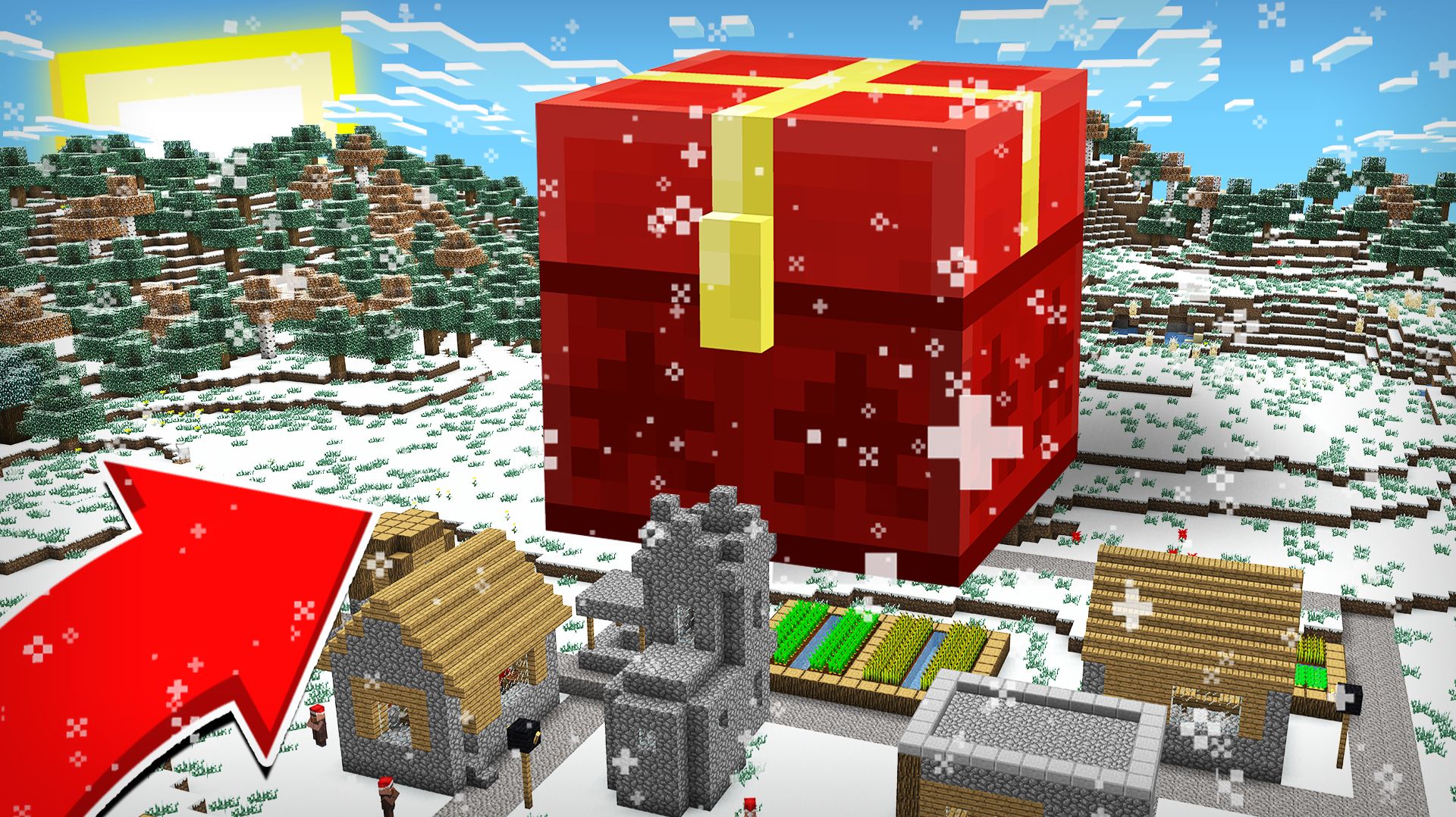 ЖИТЕЛИ ПОДАРИЛИ МНЕ ОГРОМНЫЙ ПОДАРОК НА НОВЫЙ ГОД В МАЙНКРАФТ | Риколит Minecraft смотреть онлайн