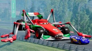 Эпический побег из зомби-пожирателя Молний Маккуина, гоночного автомобиля Франческо _BeamNG.Drive