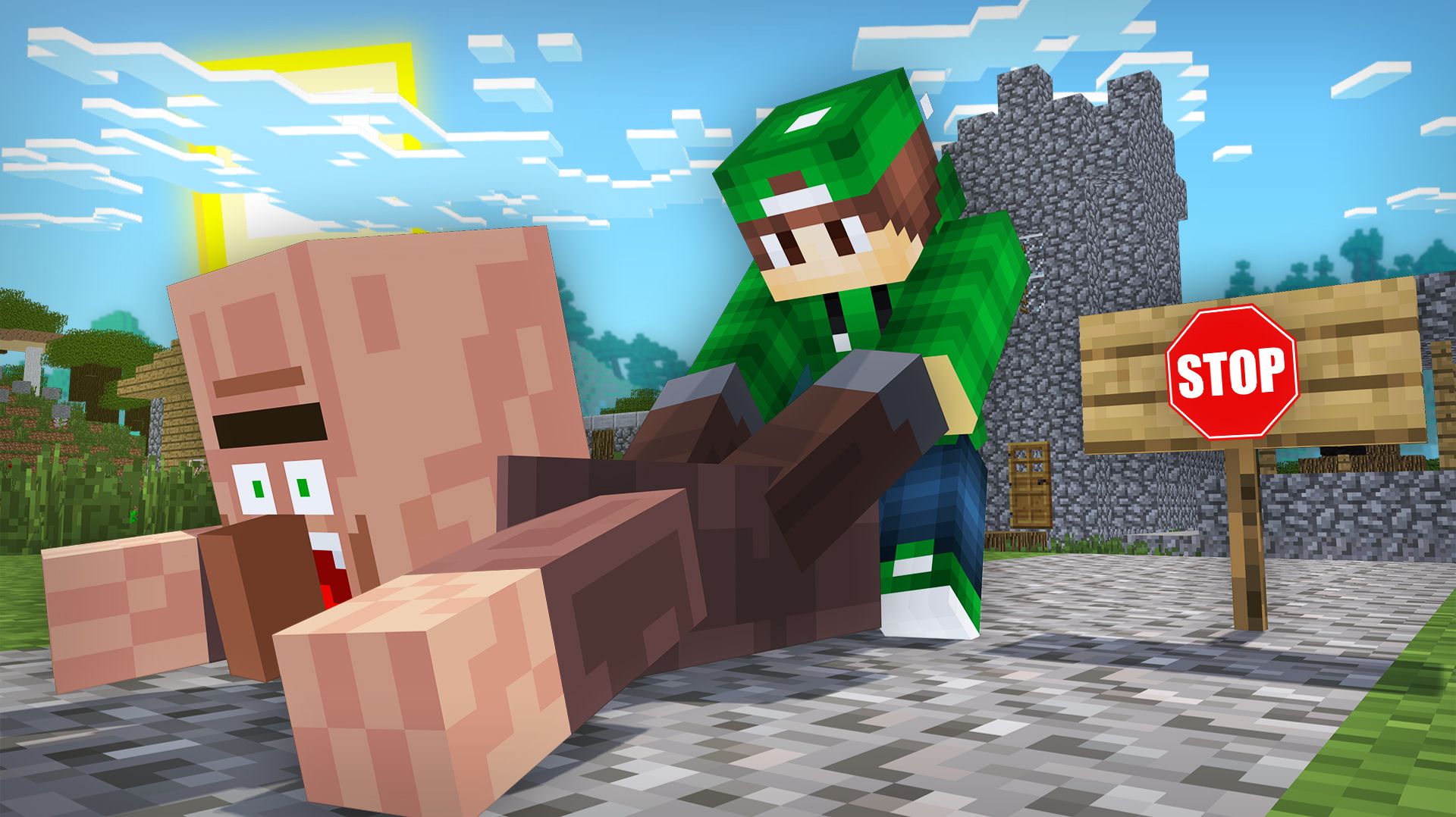 Я НЕ ВЫПУСКАЮ ЖИТЕЛЕЙ ИЗ ДЕРЕВНИ НОМЕР 13 В МАЙНКРАФТ | Риколит Minecraft смотреть онлайн