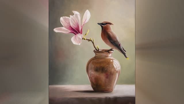 Реалистичная картина маслом для начинающих под музыку 🎵 АртГейм МК смотреть онлайн